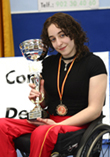 Loida Zabala en el Campeonato de España de Halterofilia paralímpica